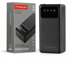    30000 mAh, Titanum OL03, Black, 2xUSB, LED  (TPB-OL03-B) -  4