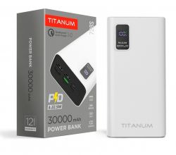    30000 mAh, Titanum 728S, White, 22.5 , 4xUSB / Type-C, QC 3.0, PD (TPB-728S-W) -  5