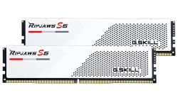  16Gb x 2 (32Gb Kit) DDR5, 5200 MHz, G.Skill Ripjaws S5, White, 40-40-40-83, 1.1V,   (F5-5200J4040A16GX2-RS5W)