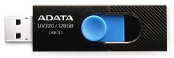 USB 3.0 Flash Drive 128Gb ADATA AUV320, Black/Blue (AUV320-128G-RBKBL) -  2