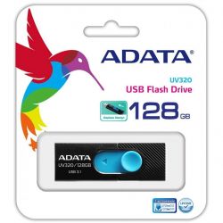 USB 3.0 Flash Drive 128Gb ADATA AUV320, Black/Blue (AUV320-128G-RBKBL) -  4