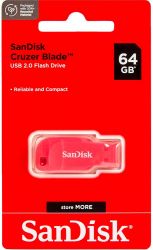 USB Flash Drive 64Gb SanDisk Cruzer Blade, Pink (SDCZ50C-064G-B35PE) -  4