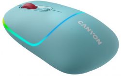   Canyon MW-22, Dark Cyan, Bluetooth / USB 2.4 GHz, , 800 - 1600 dpi, 6 , RGB , 650 mAh (CNS-CMSW22DC) -  3