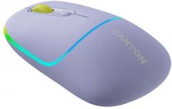   Canyon MW-22, Mountain Lavender, Bluetooth / USB 2.4 GHz, , 800 - 1600 dpi, 6 , RGB , 650 mAh (CNS-CMSW22ML) -  3