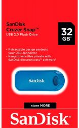   USB 32Gb SanDisk Cruzer Snap, Blue, USB 2.0 (SDCZ62-032G-G35B) -  4