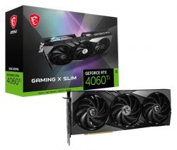  GeForce RTX 4060 Ti, MSI, GAMING X SLIM, 8Gb GDDR6, 128-bit, HDMI/3xDP, 2685/18000 MHz, 8-pin (RTX 4060 Ti GAMING X SLIM 8G)