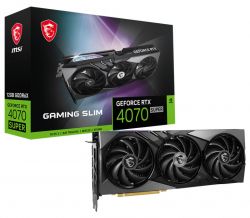 ³ GeForce RTX 4070 SUPER, MSI, GAMING X SLIM, 12Gb GDDR6X, 192-bit, HDMI/3xDP, 2655/21000 MHz, 16-pin (RTX 4070 SUPER 12G GAMING X SLIM)