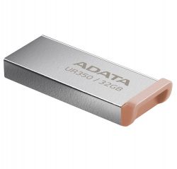   USB 32Gb ADATA UR350, Silver/Brown, USB 3.2 Gen 1,  100 / (UR350-32G-RSR/BG) -  3