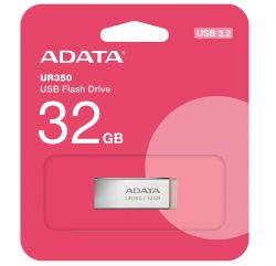   USB 32Gb ADATA UR350, Silver/Brown, USB 3.2 Gen 1,  100 / (UR350-32G-RSR/BG) -  4