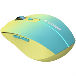   Canyon MW-44, Yellow/Blue, Bluetooth / USB 2.4GHz, , 800 - 1600 dpi, 8 ,  500 mAh (CNS-CMSW44UA) -  2