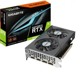  GeForce RTX 3050, Gigabyte, EAGLE OC, 6Gb GDDR6, 96-bit, 2xHDMI/2xDP, 1500/14000 MHz (GV-N3050EAGLE OC-6GD)