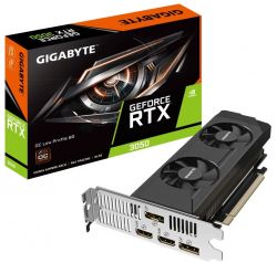 ³ GeForce RTX 3050, Gigabyte, OC, 6Gb GDDR6, 96-bit, 2xHDMI/2xDP, 1477/14000 MHz, Low profile (GV-N3050OC-6GL)