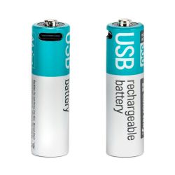  AA, 2220 mAh, ColorWay, 2 , 1.5V, Type-C (5V, 450 mA), Li-Pol (CW-UBAA-10) -  3