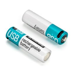  AA, 2220 mAh, ColorWay, 2 , 1.5V, Type-C (5V, 450 mA), Li-Pol (CW-UBAA-10) -  2