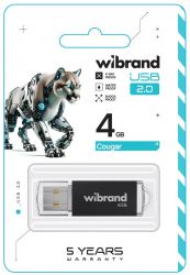 USB Flash Drive 4Gb Wibrand Cougar Black (WI2.0/CU4P1B) -  2