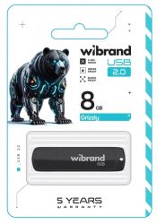USB Flash Drive 8Gb Wibrand Grizzly Black (WI2.0/GR8P3B) -  2