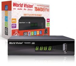 TV-   World Vision 644D5 FM, Black, H.264, AC3. DolbyDigital, DVB-T2/T/C, FM , IPTV, DLNA, Stalker,  , , 2USB,   , CPU-GX6705       644xx  645 -  3