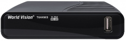 TV-   World Vision 644M3 FM, Black, H.264, AC3. DolbyDigital, DVB-T2/T/C, FM , IPTV, DLNA, Stalker,  ,  , 2USB,   , CPU-GX6705       644xx