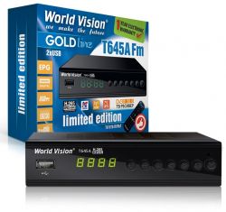 TV-   World Vision T645A, Black, H.265, AC3, DolbyDigital, DVB-T2/T/C, FM , IPTV, DLNA, Stalker, 7 , , 2USB,  ,      ,   , CPU-GX6706 -  4