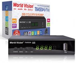 TV-   World Vision T645D4 FM, Black, H.265, AC3. DolbyDigital, DVB-T2/T/C, FM , IPTV, DLNA, Stalker, , , 2USB,   , CPU-GX6706       644xx  645x -  3