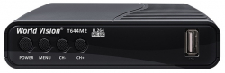 TV-   World Vision T644M2 FM, Black, H.264, AC3. DolbyDigital, DVB-T2/T/C, FM , IPTV, DLNA, Stalker, ,  , 2USB,   , CPU-GX6705       644xx