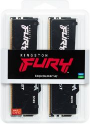 ' 8Gb x 2 (16Gb Kit) DDR5, 6000 MHz, Kingston Fury Beast RGB (EXPO), Black, 30-36-36, 1.4V,   (KF560C30BBEAK2-16) -  5