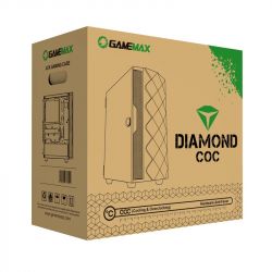  GameMax Diamond COC, Black,  , Midi Tower, E-ATX / ATX / Micro ATX / Mini-ITX, 1xUSB 3.1 / 1xUSB 2.0, . CPU - 170  / VGA - 340 , 1x120  ARGB,      -  9