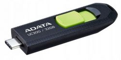   USB 32Gb ADATA UC300, Black/Green, Type-C 3.2 Gen 1,  100 / (ACHO-UC300-32G-RBK/GN) -  2