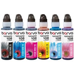   Barva Epson 108, Black / Cyan / Magenta / Yellow / Light Cyan / Light Magenta,  L8050/L18050, 6x100 , ,  OneKey (E108-1K-MP)