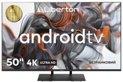  50" Liberton LTV-50U01AT UltraHD 3840x2160 60Hz, Smart TV, DVB-T2, HDMI, USB, VESA 200x200