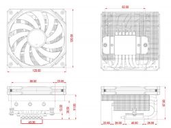    ID-Cooling IS-67-XT White Intel: 1700/1200/115x, AMD: AM4, AM5, 12012067 , 4-pin PWM, 500~2200 / 10%(PWM), 32.3dB(A) max, TDP 150W, low profile -  8