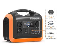   Souop UPP-1200, Black/Orange, 1200  / 992 /, 2xUSB (18 ), 1xType-C (60 ) / 1xType-C (18 ), 2xDC, 2x220V,  , LED , LiFePO4 -  2