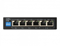 PoE  FoxGate S6004-E2-AI POE (60W), 410/100 PoE, 2100 RJ45 (Uplink), Black -  2