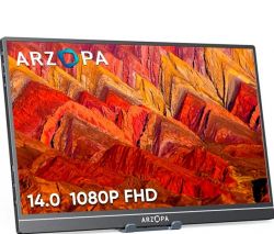  14" Arzopa A1 Gamut Slim, Black, WLED, IPS, 1920x1080, 16:9, 5 , 60 , 300 /, 1200:1, 178/178, Type-C/ mini-HDMI, 1 x 3.5 mm Headphone Jack