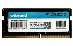 ' SO-DIMM, DDR4, 4Gb, 2666 MHz, Wibrand, 1.2V, CL19 (WI2666DDR4S/4GB)