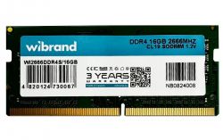 ' SO-DIMM, DDR4, 16Gb, 2666 MHz, Wibrand, 1.2V, CL19 (WI2666DDR4S/16GB)