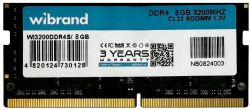 ' SO-DIMM, DDR4, 8Gb, 3200 MHz, Wibrand, 1.2V, CL22 (WI3200DDR4S/8GB)