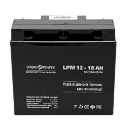    12 18 LogicPower AGM 12 V 18 Ah, 181 x 76 x 166 , 5  -  3