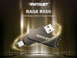   USB 32Gb Patriot Rage R550, Black, Type-C / USB 3.2 Gen 1,  100 / (PE32GR550DSAD) -  4