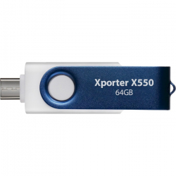   USB 64Gb Patriot Xporter X550, Blue/White, Type-C / USB 3.2 Gen 1,  80 / (PS64GX550AAD)