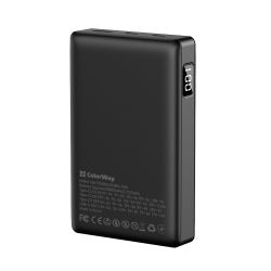    20000 mAh, ColorWay, Black, 65 , 2xType-C (PD3.0) / 1xUSB (QC4.0),  LED  (CW-PB200LPA3BK-PDD) -  4