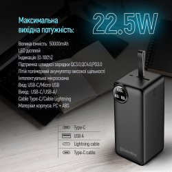  ColorWay 50000 mAh (CW-PB500LPA4BK-PDD) Black -  6