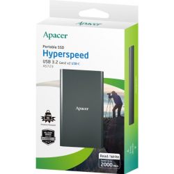 SSD  Apacer AS723 2TB USB 3.2 Gen 2x2 Type-C (AP2TBAS723B-1) -  3