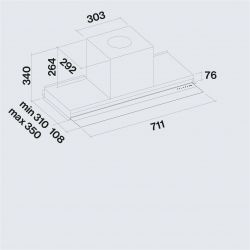   Falmec VIRGOLA No-Drop Touch 75 black (800) -  5