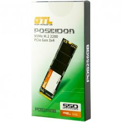   M.2 256Gb, GTL Poseidon, PCI-E 3.0 x4, 3D TLC, 1800/1100 MB/s, Bulk (GTLPOS256GBNVOEM) -  4