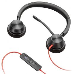  Poly Blackwire 3320-M Black Stereo Office Headset (8X220AA) -  2