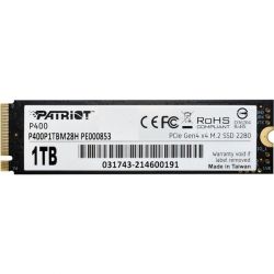 SSD  Patriot P400 1TB M.2 2280 PCIe NVMe 4.0 x4 TLC (P400P1TBM28H) -  4