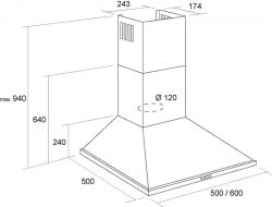  Pyramida KH 60 (1000) inox -  9