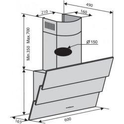  Ventolux RIALTO 60 BK (750) TRC -  2