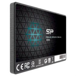   SSD 240Gb, Silicon Power Slim S55, SATA3, 2.5", 3D TLC, 460/450 / (SP240GBSS3S55S25) -  2